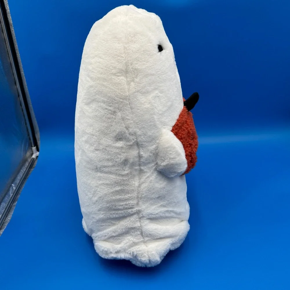 Martha Stewart Halloween Ghost Holding Pumpkin Plush Pillow‎ BOO! -  22 in.